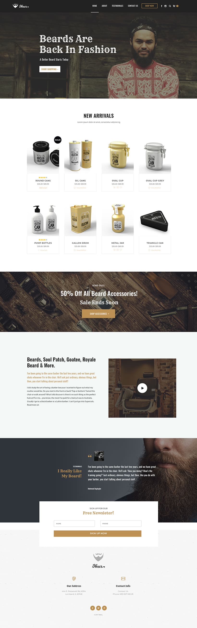Starting a Beard Oil Business Website 3 Beard Oil WordPress Website Design Mockup