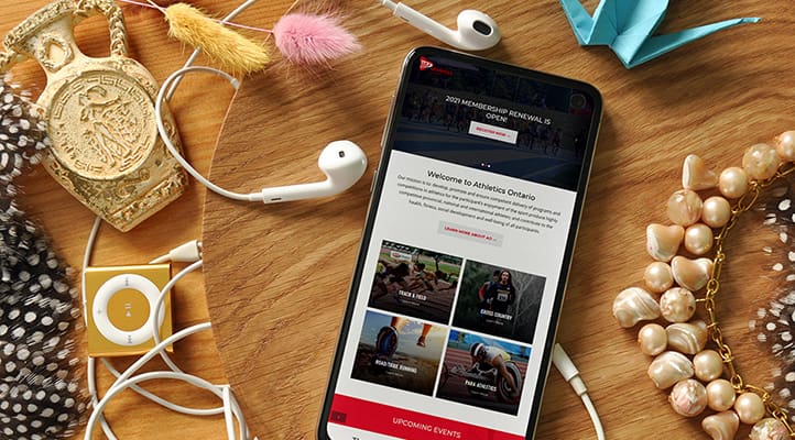 Athletics Ontario 3 Neur Case Study: Athletics Ontario Mobile View