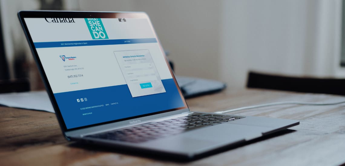 Ontario Masters Athletics Website Redesign