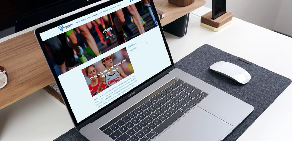 Ontario Masters Athletics Website Redesign