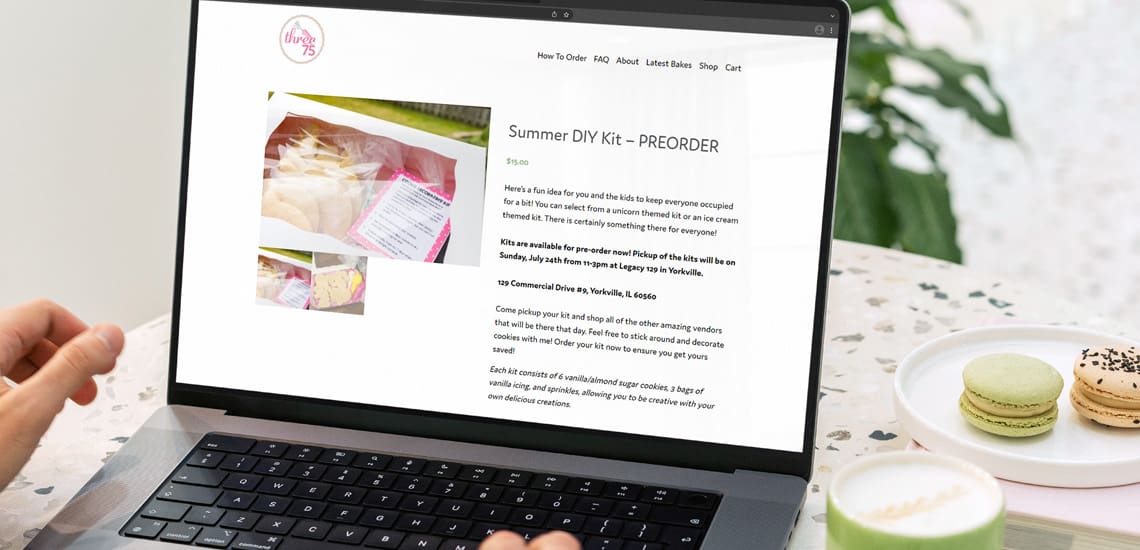 Three75 Cookies Website eCommerce Redesign